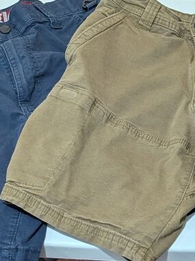 Wrangler Mens Shorts Bundle Size 30 ATG Outdoor Utility Brown Blue 8” Inseam